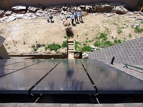 platinum leed home solar pv array
