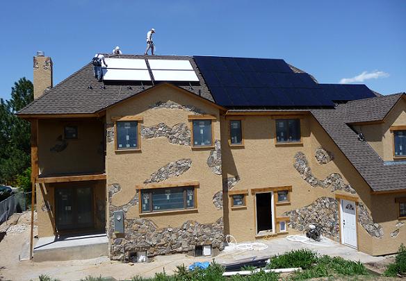 South facing view of Energy Environmental's Platinum LEED home